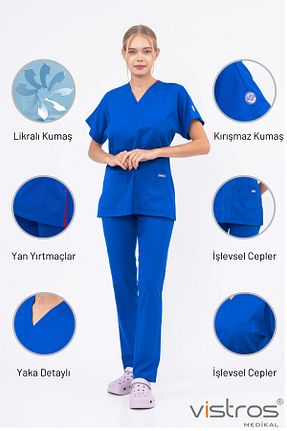 لباس کار آبی Vistros Medikal - کد 878983720