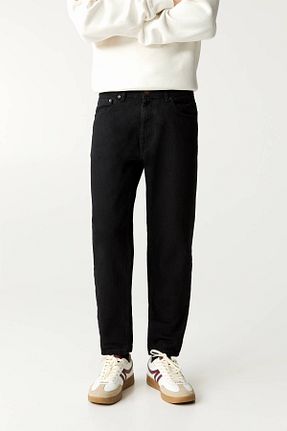 شلوار جین مشکی مردانه پاچه ساده Pull & Bear - کد 878977264