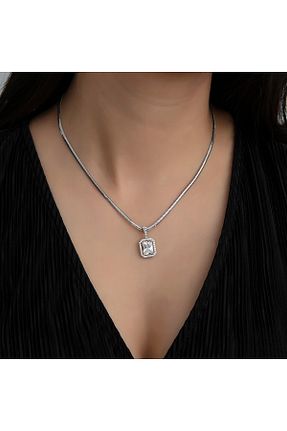 گردنبند نقره سفید زنانه 925 عیار Usho Jewelry - کد 878993780