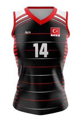 لباس فرم ورزشی مشکی بچه گانه Voleybol ACR Giyim Tekstil Forma Baskı - کد 746202232