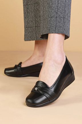 کفش کلاسیک مشکی زنانه چرم خالص KAOF SHOES - کد 879015447