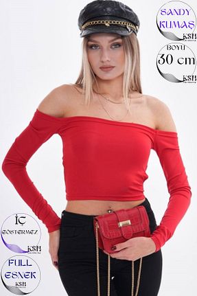 بلوز زرشکی زنانه ساده KaSheHa - کد 863334018