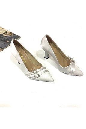 کفش مجلسی بژ زنانه پاشنه نازک Trendy Moda - کد 879059631