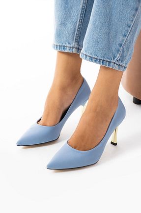 کفش استایلیتو سرمه ای پاشنه ضخیم Güllü Shoes - کد 520156816