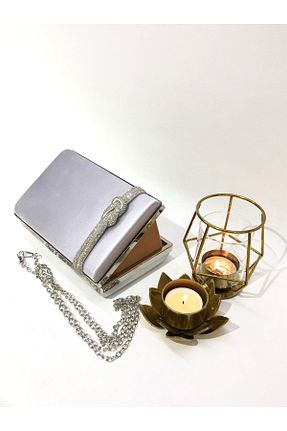 کیف مجلسی طوسی زنانه پارچه ای melezzi - کد 879067814