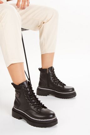 بوت / نیم بوت مشکی زنانه چرم مصنوعی simplicity - کد 879064988