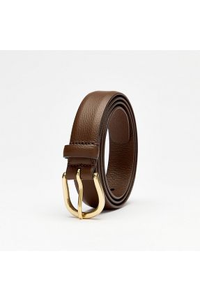 کمربند قهوه ای زنانه چرم خالص Sartoria Napoletana - کد 879076340