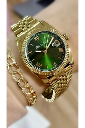 ساعت مچی خاکی زنانه 36 میلی متر Ferrucci - کد 874799876