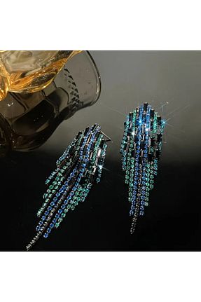 گوشواره جواهر رنگی زیرکن TAKİŞKO - کد 879092958