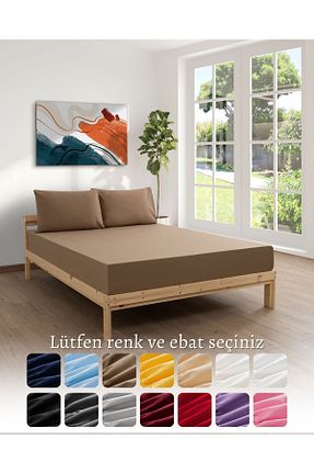 ست ملحفه دونفره قهوه ای پنبه ای MODELHOME - کد 152965590