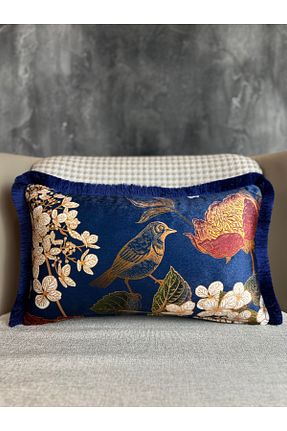 کوسن و روکش کوسن سرمه ای مخمل Fabricland - کد 819067195