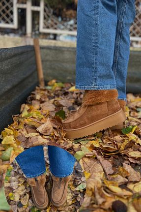 بوت / نیم بوت قهوه ای زنانه جیر Almer Shoes - کد 878658331