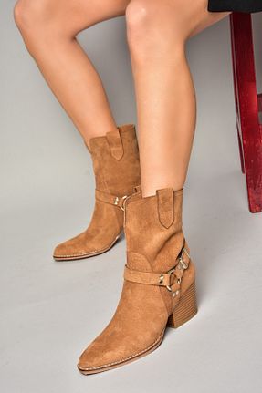 بوت / نیم بوت قهوه ای زنانه جیر Fox Shoes - کد 863922124