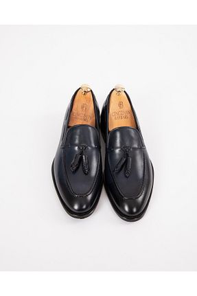 کفش لوفر سرمه ای مردانه چرم خالص HC MEN CLASSIC - کد 879202129