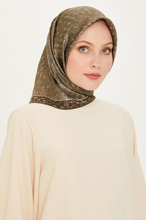 روسری سبز کرپ ساتن ابریشم Armine - کد 879207296
