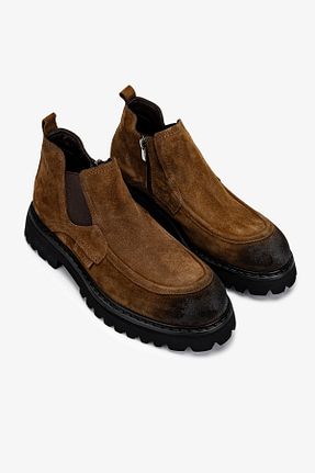 بوت / نیم بوت قهوه ای مردانه چرم خالص Valmenti - کد 879206228