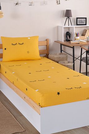 ست ملحفه تکنفره زرد کش دار Eponj Home - کد 879106629