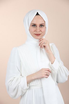 شال سفید زنانه پلی استر Sima - کد 744747984