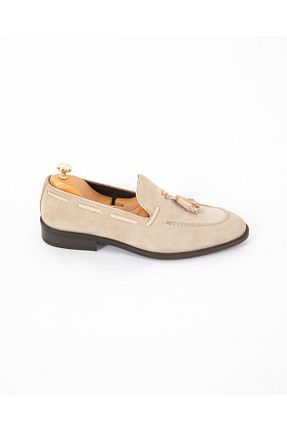 کفش لوفر بژ مردانه چرم خالص HC MEN CLASSIC - کد 879206625