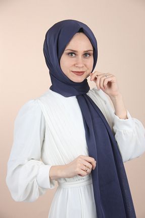 شال سرمه ای زنانه پلی استر Sima - کد 735230230
