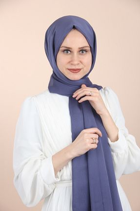 شال سرمه ای زنانه پلی استر Sima - کد 735204126