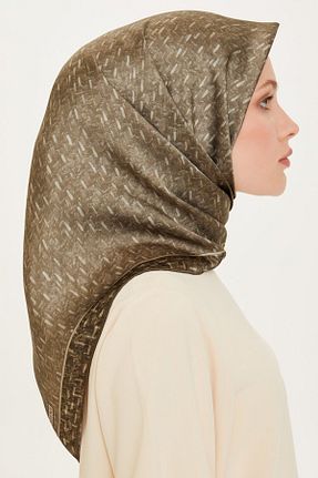 روسری سبز کرپ ساتن ابریشم Armine - کد 879207296