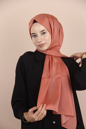 شال نارنجی زنانه پنبه پلی استر Siyane - کد 750398166