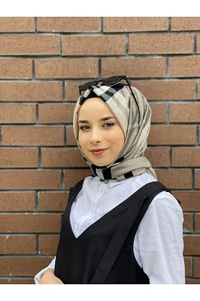 شال بژ زنانه ویسکون Sima - کد 753341245