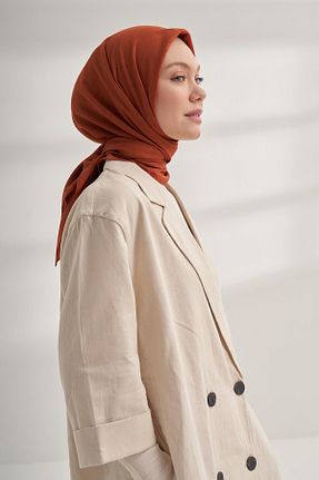روسری نارنجی پنبه ای ARMANDA - کد 879221550