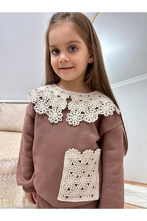 ست بالاتنه و پائین تنه قهوه ای بچه گانه بافت merrywise - کد 879218082