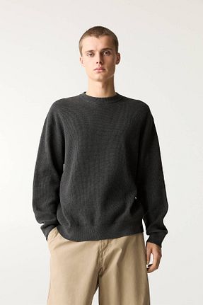پلیور مشکی مردانه ساده Pull & Bear - کد 879234202