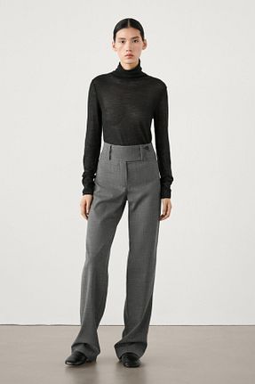 شلوار طوسی زنانه پلی استر Massimo Dutti - کد 879232184