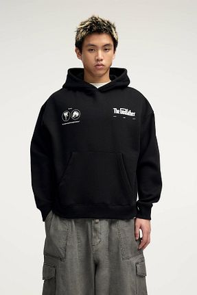 سوئیشرت مشکی مردانه چاپی Pull & Bear - کد 879232638