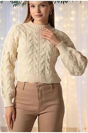 لباس بژ زنانه بافتنی GNY TEXTİLE - کد 877684155