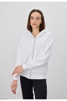 سوئیشرت سفید زنانه ساده TUBİA - کد 780839219