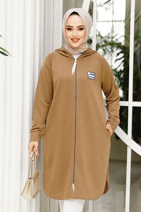سوئیشرت حجاب قهوه ای پنبه ای Neva Style - کد 879241917