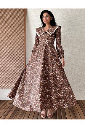لباس قهوه ای زنانه بافتنی KÜÇÜĞÜM BUTİK - کد 821898350