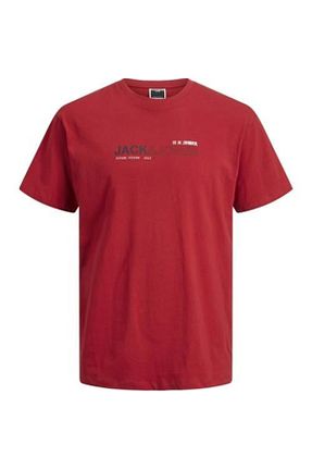 تیشرت قرمز مردانه اسلیم فیت Jack & Jones - کد 329200270