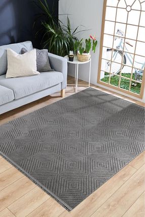 فرش طوسی قابل شستشو Halı Sepeti - کد 848927958