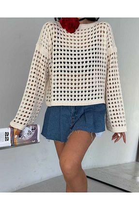 پلیور بژ زنانه Etnik NEW FAVORİ - کد 879281815