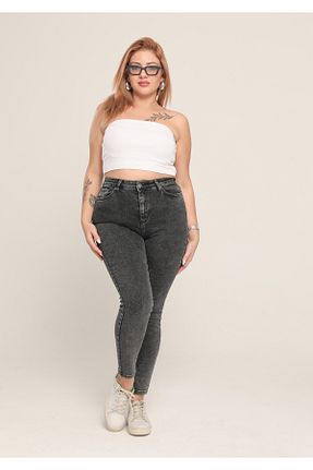 شلوار جین مشکی زنانه پاچه تنگ XBELLA DENİM - کد 879282264