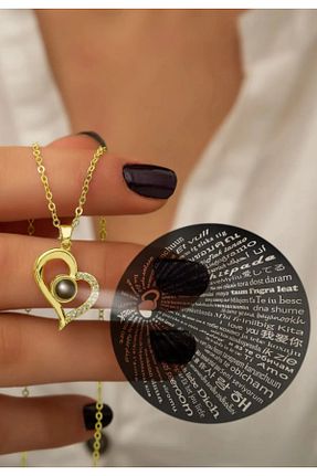 گردنبند استیل ( فولاد ) زرد زنانه استیل ضد زنگ Tilde - کد 875788990