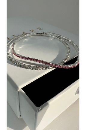 دستبند استیل (فولاد) زرد زنانه روکش نقره GLARE JEWELRY - کد 879295130