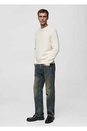 شلوار جین سبز مردانه رگولار MANGO Man - کد 857434556