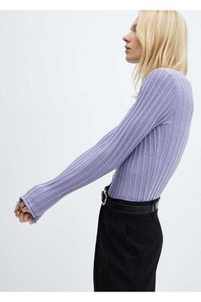 پلیور آبی زنانه ساده MANGO - کد 822182139