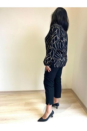 بلوز مشکی زنانه چاپی charamela - کد 879308227