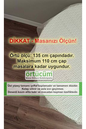 رومیزی سفید نایلون Örtücüm - کد 879324952