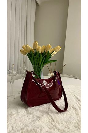 کیف دوشی زرشکی زنانه چرم مصنوعی VALUES - کد 873363696