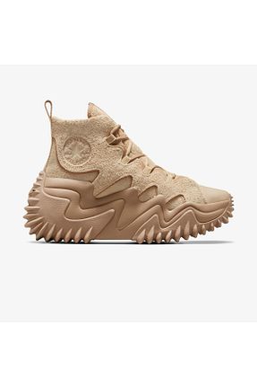کفش اسنیکر بژ زنانه بند دار Converse - کد 879340372