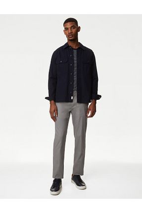 شلوار طوسی مردانه پنبه ای Marks & Spencer - کد 691069514